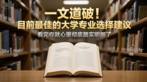 付费文章：一文道破！目前最佳的大学专业选择建议，看完你就心里彻底踏实明朗了 – 战狼项目网_分享创业资讯_最新网络项目资源-生财有道