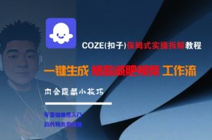COZE(扣子)保姆式实操拆解教程，一键生成爆款减肥视频工作流，批量产出高质量视频 – 战狼项目网_分享创业资讯_最新网络项目资源-生财有道