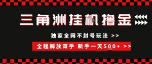 三角洲全自动挂G撸金，新手轻松一天5张+，无脑搬砖【揭秘】 – 战狼项目网_分享创业资讯_最新网络项目资源-生财有道