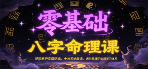 零基础八字命理课：阴阳五行底层逻辑，十神系统解读，通俗易懂的命理学习体系 – 战狼项目网_分享创业资讯_最新网络项目资源-生财有道