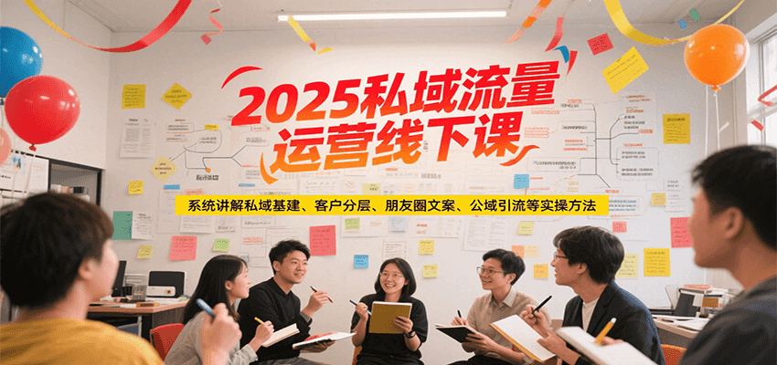 2025私域流量运营线下课，系统讲解私域基建/客户分层/朋友圈文案/公域引流等实操方法 – 战狼项目网_分享创业资讯_最新网络项目资源-生财有道