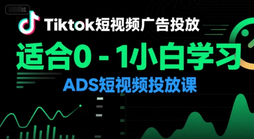 Tiktok短视频广告投放，适合0-1小白学习ADS短视频投放课 – 战狼项目网_分享创业资讯_最新网络项目资源-生财有道