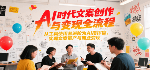 AI时代文案创作与变现全流程，从工具使用者进阶为AI指挥官，实现文案量产与商业变现 – 战狼项目网_分享创业资讯_最新网络项目资源-生财有道