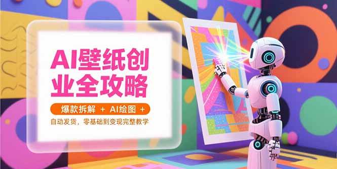 AI壁纸创业全攻略，爆款拆解+AI绘图+自动发货，零基础到变现完整教学 – 战狼项目网_分享创业资讯_最新网络项目资源-生财有道