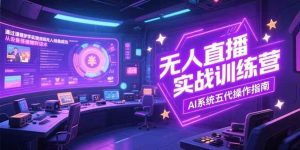 无人直播实操训练营，从设备搭建到话术，AI系统五代操作指南(7月更新) – 战狼项目网_分享创业资讯_最新网络项目资源-生财有道