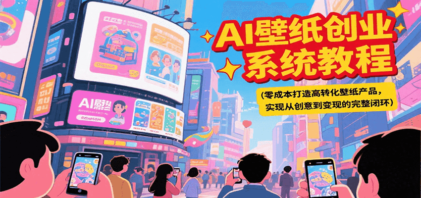 AI壁纸创业系统教程，零成本打造高转化壁纸产品，实现从创意到变现的完整闭环 – 战狼项目网_分享创业资讯_最新网络项目资源-生财有道