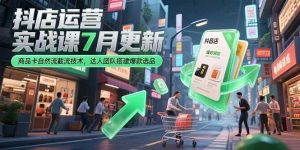 抖店运营实战课7月更新，商品卡自然流截流技术，达人团队搭建爆款选品 – 战狼项目网_分享创业资讯_最新网络项目资源-生财有道