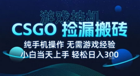 8月最新游戏搬砖，CSGO纯挂G，不需要玩游戏，实现真挂G，月入1W+【揭秘】 – 战狼项目网_分享创业资讯_最新网络项目资源-生财有道