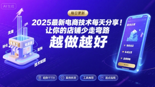 2025最新电商技术每天分享，让你的店铺少走弯路，越做越好(更新8月) – 战狼项目网_分享创业资讯_最新网络项目资源-生财有道