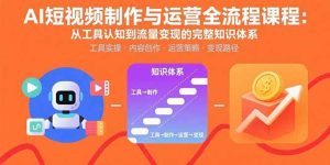 AI短视频制作与运营全流程课程：从工具认知到流量变现的完整知识体系 – 战狼项目网_分享创业资讯_最新网络项目资源-生财有道