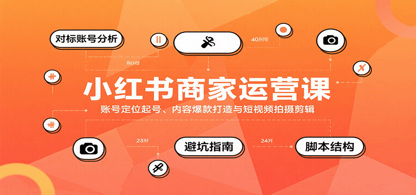 小红书商家运营课，账号定位起号、内容爆款打造与短视频拍摄剪辑 – 战狼项目网_分享创业资讯_最新网络项目资源-生财有道