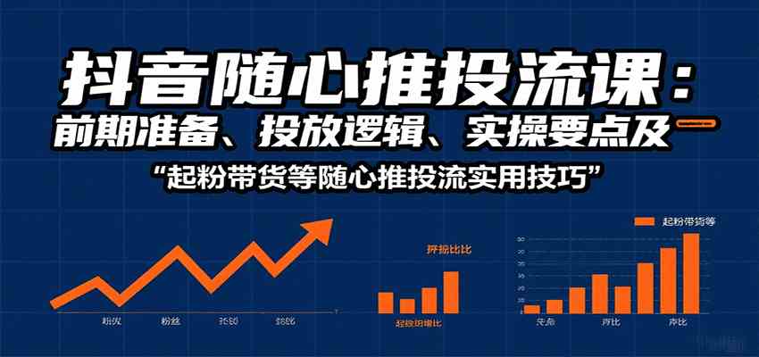 抖音随心推投流课：前期准备、投放逻辑、实操要点及起粉带货等随心推投流实用技巧 – 战狼项目网_分享创业资讯_最新网络项目资源-生财有道