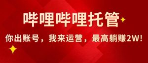 【哔哩哔哩托管】AI短视频带货，你出账号，我来运营，最高躺赚2W! – 战狼项目网_分享创业资讯_最新网络项目资源-生财有道