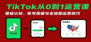 TikTok从0到1运营课：基础认知、账号搭建与全链路运营技巧 – 战狼项目网_分享创业资讯_最新网络项目资源-生财有道