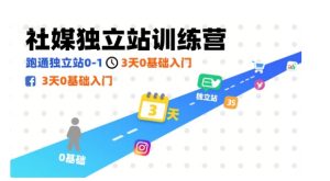 社媒独立站训练营，跑通独立站0-1，3天0基础入门 – 战狼项目网_分享创业资讯_最新网络项目资源-生财有道
