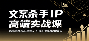 文案杀手IP高端实战课：破高客单成交壁垒，引爆IP商业价值增长 – 战狼项目网_分享创业资讯_最新网络项目资源-生财有道