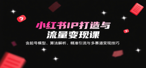 小红书IP打造与流量变现课：含起号模型、算法解析、精准引流与多赛道变现技巧 – 战狼项目网_分享创业资讯_最新网络项目资源-生财有道