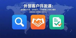 外贸客户开发课：涵盖客户开发、谈判技巧、订单管理三大核心模块 – 战狼项目网_分享创业资讯_最新网络项目资源-生财有道