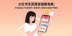 小红书无货源全链路电商：开店选品/内容制作/零库存+高转化轻资产模式 – 战狼项目网_分享创业资讯_最新网络项目资源-生财有道