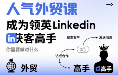人气外贸课-成为领英Linkedin获客高手，你需要做对什么 – 战狼项目网_分享创业资讯_最新网络项目资源-生财有道