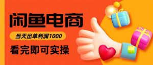 闲鱼高利润电商，入门到出单只需3小时，每天利润1000 – 战狼项目网_分享创业资讯_最新网络项目资源-生财有道