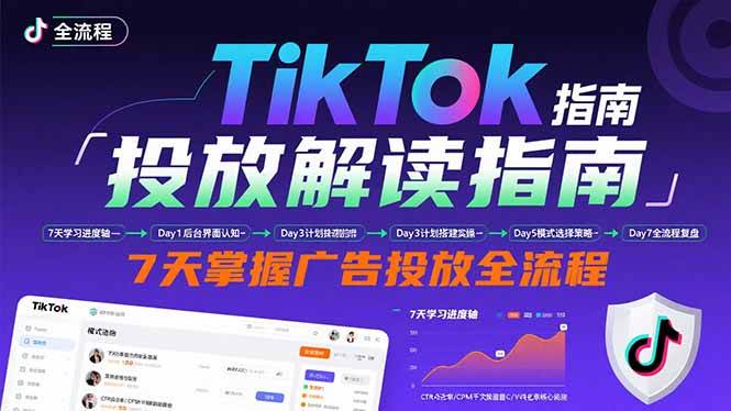 TikTok投放解读指南：后台操作/计划建立/模式选择，7天掌握广告投放全流程 – 战狼项目网_分享创业资讯_最新网络项目资源-生财有道