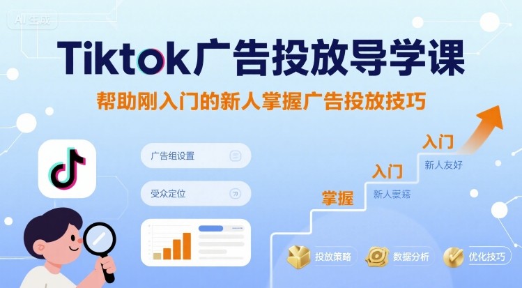 Tiktok广告投放导学课，帮助刚入门的新人掌握广告投放技巧 – 战狼项目网_分享创业资讯_最新网络项目资源-生财有道