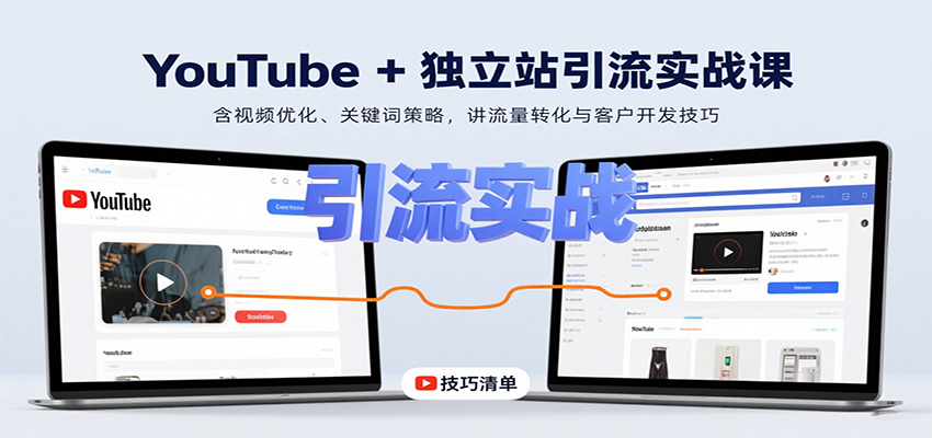 YouTube+独立站引流实战课：含视频优化、关键词策略，讲流量转化与客户开发技巧 – 战狼项目网_分享创业资讯_最新网络项目资源-生财有道