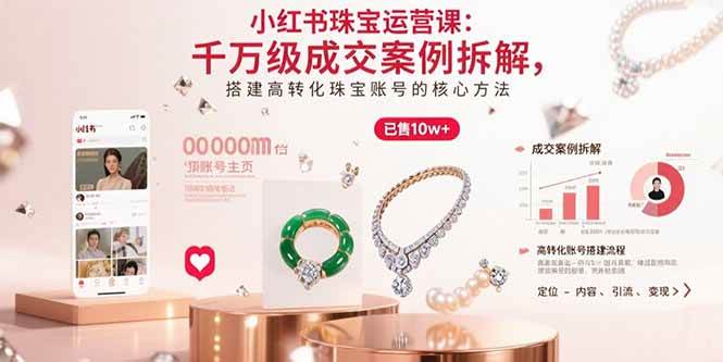 小红书珠宝运营课：千万级成交案例拆解，搭建高转化珠宝账号的核心方法 – 战狼项目网_分享创业资讯_最新网络项目资源-生财有道