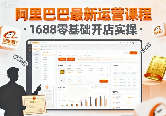 阿里巴巴最新运营课程，1688零基础开店实操 – 战狼项目网_分享创业资讯_最新网络项目资源-生财有道