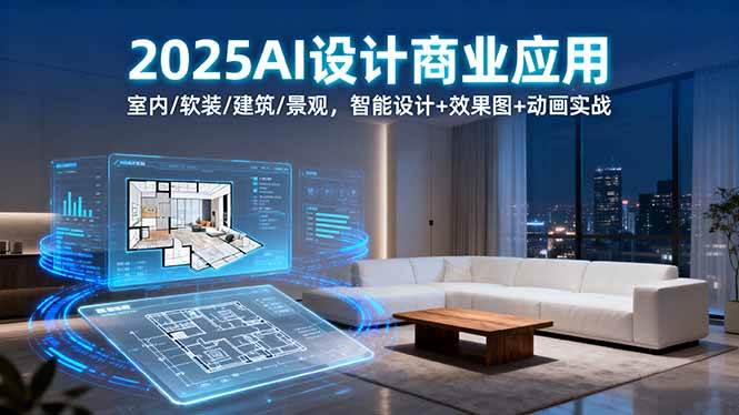 2025AI设计商业应用：室内/软装/建筑/景观，智能设计+效果图+动画实战 – 战狼项目网_分享创业资讯_最新网络项目资源-生财有道