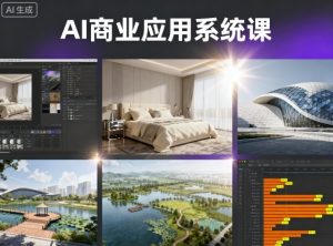 AI商业应用系统课，室内-软装-建筑-景观，智能设计+效果图+动画画实战 – 战狼项目网_分享创业资讯_最新网络项目资源-生财有道