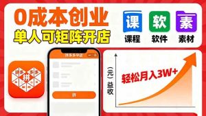 拼多多虚拟电商，0成本，单人可矩阵开店，轻松月入3W+ – 战狼项目网_分享创业资讯_最新网络项目资源-生财有道