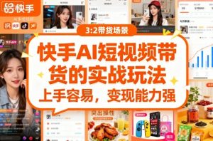 快手ai短视频带货的实战玩法，上手容易，变现能力强 – 战狼项目网_分享创业资讯_最新网络项目资源-生财有道