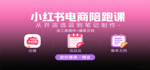 小红书电商陪跑课：从开店选品到笔记制作，含工具插件+爆单文档，助你赚第一桶金 – 战狼项目网_分享创业资讯_最新网络项目资源-生财有道