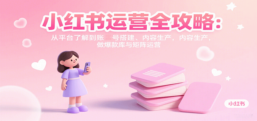 小红书运营全攻略：从平台了解到账号搭建、内容生产，做爆款库与矩阵运营 – 战狼项目网_分享创业资讯_最新网络项目资源-生财有道