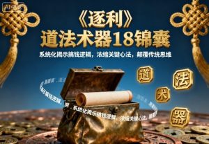 《逐利》道法术器18锦囊，系统化揭示搞钱逻辑，浓缩关键心法，颠覆传统思维 – 战狼项目网_分享创业资讯_最新网络项目资源-生财有道