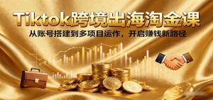 Tiktok跨境出海淘金课，从账号搭建到多项目运作，开启赚钱新路径 – 战狼项目网_分享创业资讯_最新网络项目资源-生财有道
