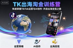 TK出海淘金训练营,助你快速掌握TikTok运营与AI创作,开启出海变现之路 – 战狼项目网_分享创业资讯_最新网络项目资源-生财有道