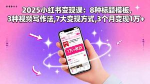 2025小红书变现课：8种标题模板,3种视频写作法,7大变现方式,3个月变现1万+ – 战狼项目网_分享创业资讯_最新网络项目资源-生财有道