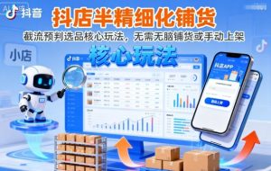 抖店半精细化铺货，截流预判选品核心玩法，无需无脑铺货或手动上架（更新9月） – 战狼项目网_分享创业资讯_最新网络项目资源-生财有道