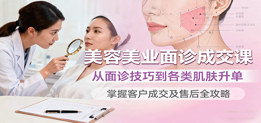 美容美业面诊成交课，从面诊技巧到各类肌肤升单，掌握客户成交及售后全攻略 – 战狼项目网_分享创业资讯_最新网络项目资源-生财有道