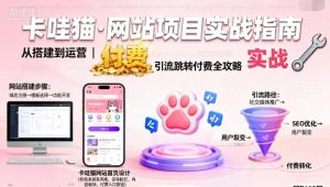 卡哇猫·网站项目，网站搭建与运营以及引流跳转付费 – 战狼项目网_分享创业资讯_最新网络项目资源-生财有道