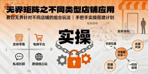 无界矩阵之不同类型店铺应用,教你无界针对不同类型店铺的组合玩法应用,手把手实操搭建计划 – 战狼项目网_分享创业资讯_最新网络项目资源-生财有道