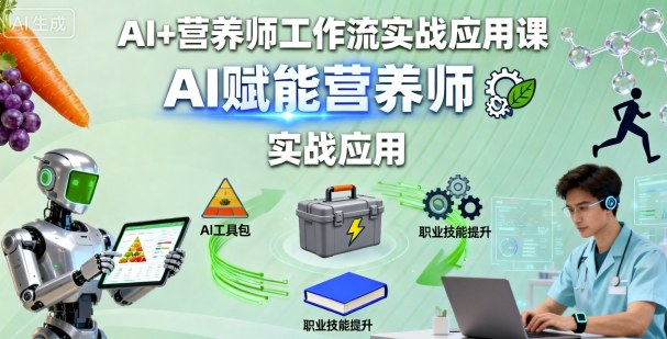 AI+营养师工作流实战应用课，AI赋能营养师 – 战狼项目网_分享创业资讯_最新网络项目资源-生财有道