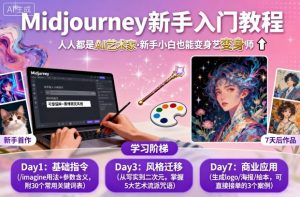 midjourney新手入门教程：人人都是AI艺术家，新手小白也能变身艺术大师 – 战狼项目网_分享创业资讯_最新网络项目资源-生财有道