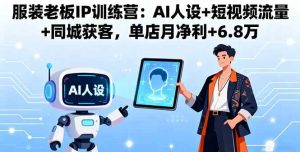 服装老板IP训练营：AI人设+短视频流量+同城获客，单店月净利+6.8万 – 战狼项目网_分享创业资讯_最新网络项目资源-生财有道