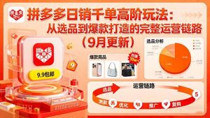 拼多多日销千单高阶玩法：从选品到爆款打造的完整运营链路（9月更新） – 战狼项目网_分享创业资讯_最新网络项目资源-生财有道