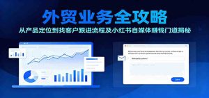 外贸业务全攻略：从产品定位到找客户跟进流程及小红书自媒体赚钱门道揭秘 – 战狼项目网_分享创业资讯_最新网络项目资源-生财有道