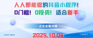 人人都能做的抖音小程序，0门槛0成本，适合新手 – 战狼项目网_分享创业资讯_最新网络项目资源-生财有道